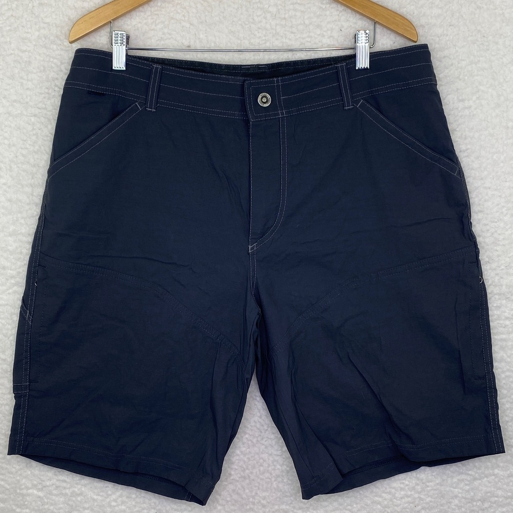 Kuhl Renegade Cargo Shorts Mens 38 Dark Grey Charcoal Hiking Outdoor Technical